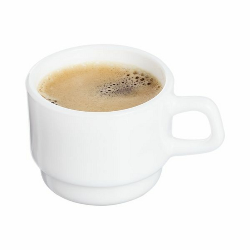 Tasse à expresso rond blanc verre opal 8 cl Ø 6 cm Restaurant Blanc Arcoroc