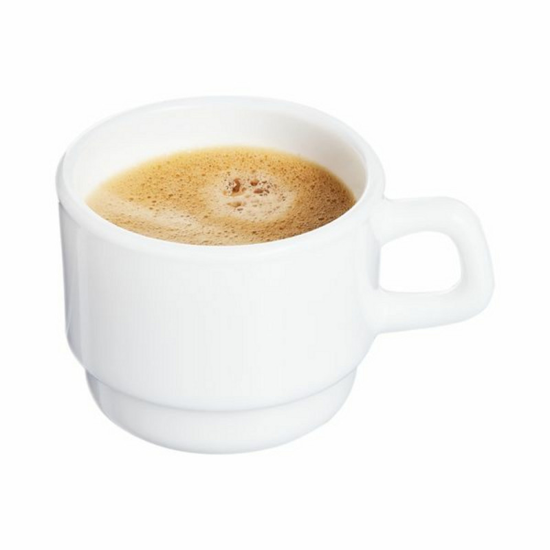 Tasse à expresso rond blanc verre opal 13 cl Ø 7 cm Restaurant Blanc Arcoroc