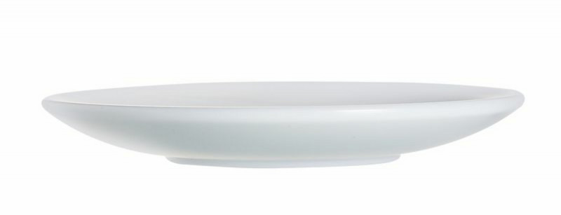 Sous-tasse à déjeuner rond blanc verre opal Ø 15,3 cm Restaurant Blanc Arcoroc