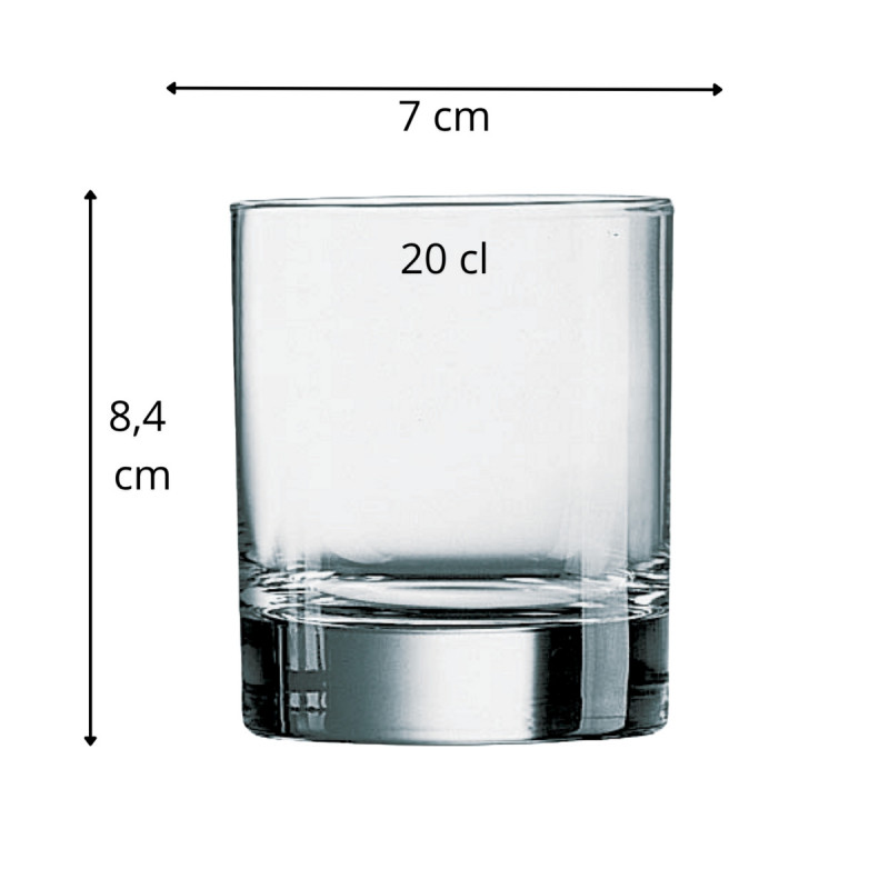 Gobelet rond verre 20 cl Islande Arcoroc