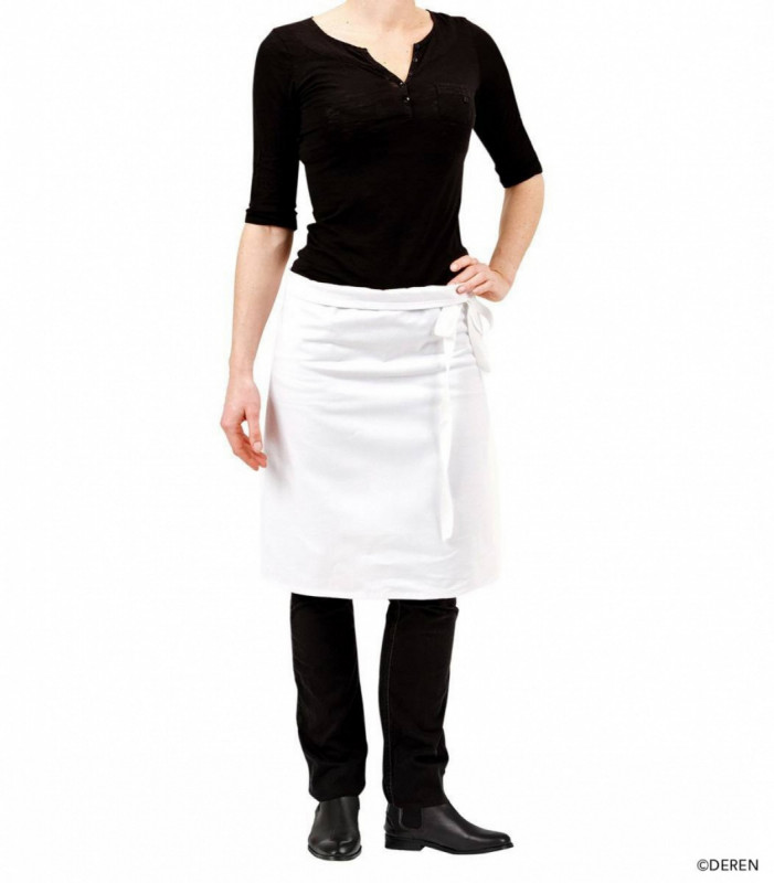 Tablier 1/2 chef blanc Taille unique