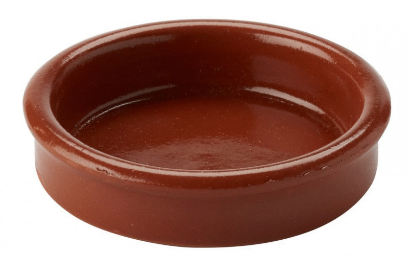 Assiette catalane rond brun terre cuite Ø 11,5 cm Catalane Pro.mundi