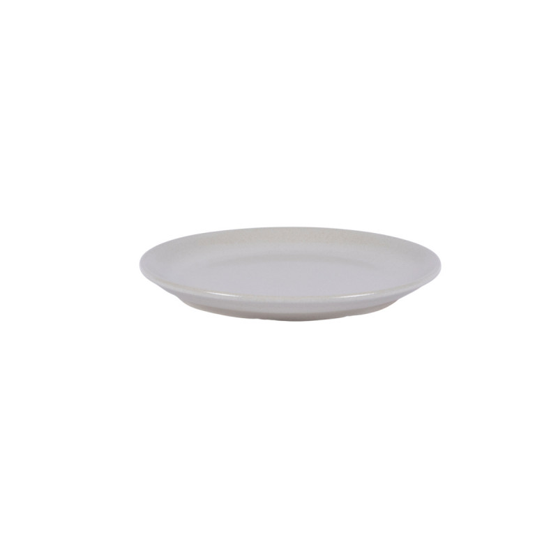 Assiette plate rond écru grès émaillé Ø 19 cm Gres Couleur Pro.mundi