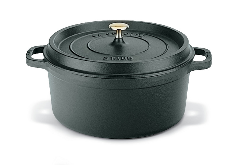 Cocotte fonte d'acier Sans revêtement Avec couvercle Ø 16 cm 10 cm 1,5 L Staub