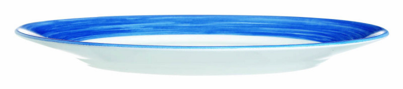 Assiette plate rond bleu verre opal Ø 19,5 cm Brush Arcoroc