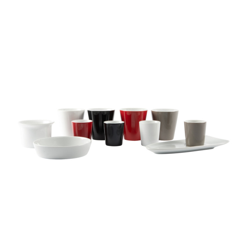 Gobelet rond rouge grès émaillé 20 cl Ø 8,5 cm Prismo Pro.mundi