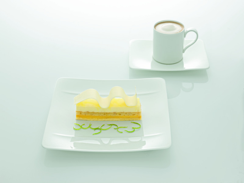 Assiette plate carré ivoire porcelaine bone china 31x31 cm Modern Grace Villeroy & Boch