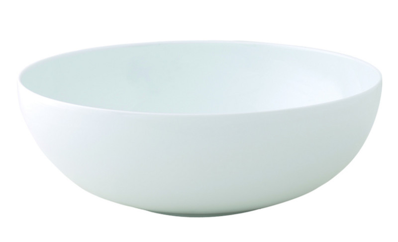 Saladier rond blanc porcelaine vitrifiée Ø 21 cm Style Astera