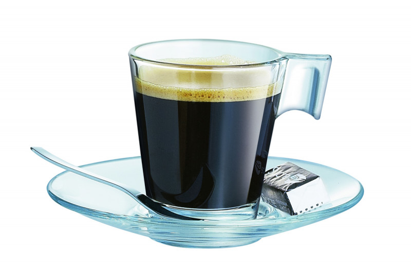 Sous-tasse à expresso rond transparent verre trempé Ø 12 cm Aroma Arcoroc