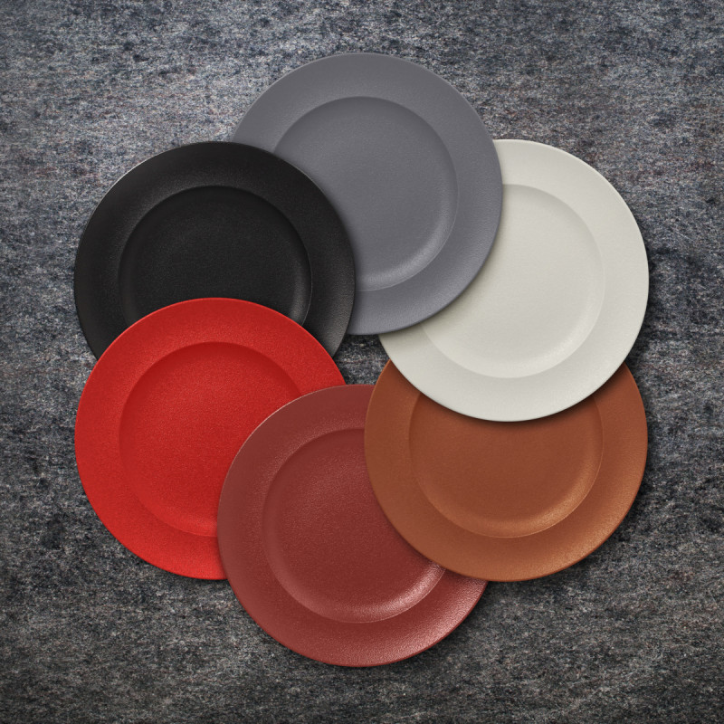 Assiette plate rond blanc porcelaine vitrifiée Ø 24 cm Neo Fusion Rak