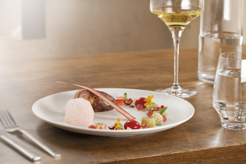 Assiette plate rond blanc porcelaine vitrifiée Ø 24 cm Neo Fusion Rak
