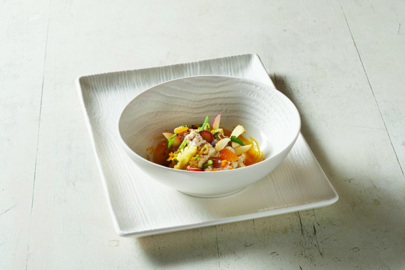 Assiette plate rectangulaire ivoire porcelaine culinaire 30,2x15,3 cm Arborescence Revol