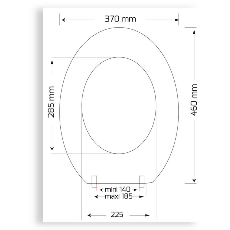 Abattant WC rond blanc plastique Gilac