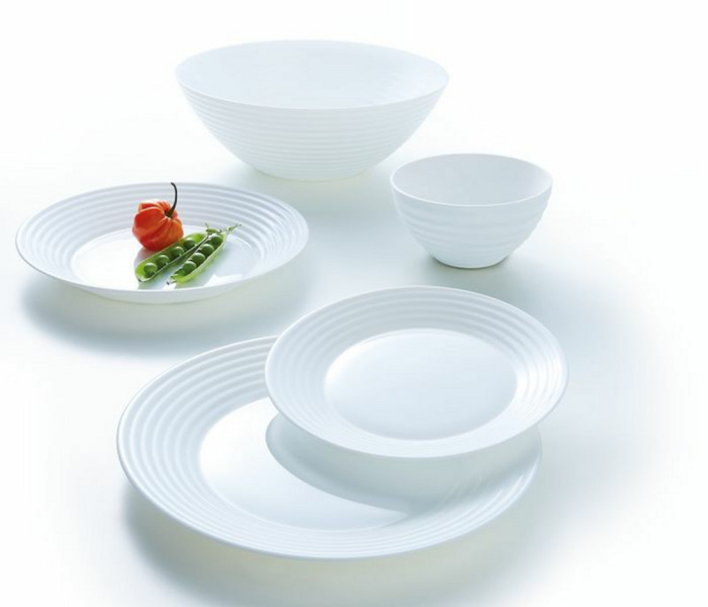 Assiette creuse rond blanc verre opal Ø 23,6 cm Stairo Arcoroc