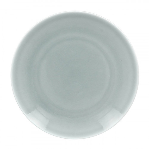 Assiette coupe plate rond bleu porcelaine vitrifiée Ø 17,9 cm Vintage Rak