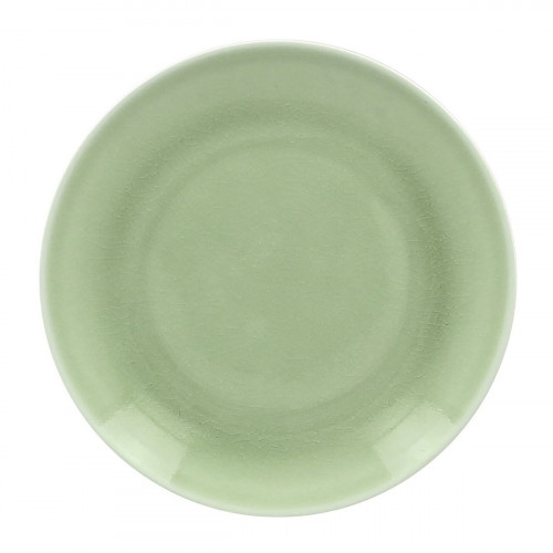 Assiette coupe plate rond vert porcelaine vitrifiée Ø 15 cm Vintage Rak