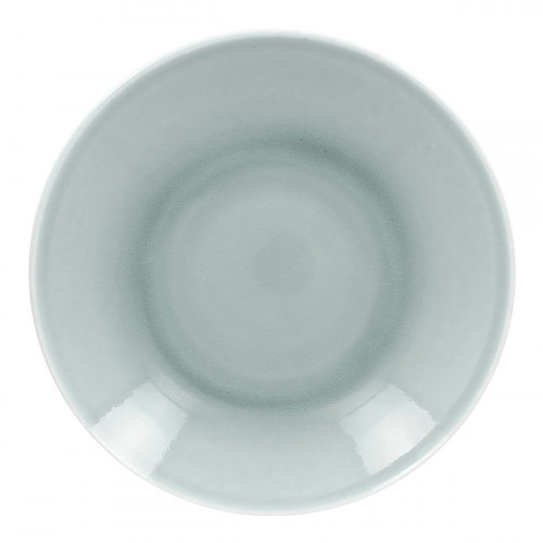 Assiette coupe creuse rond bleu porcelaine vitrifiée Ø 29,9 cm Vintage Rak