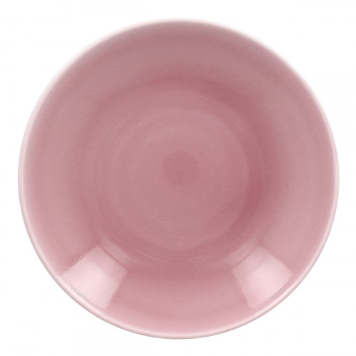 Assiette coupe creuse rond rose porcelaine vitrifiée Ø 29,9 cm Vintage Rak