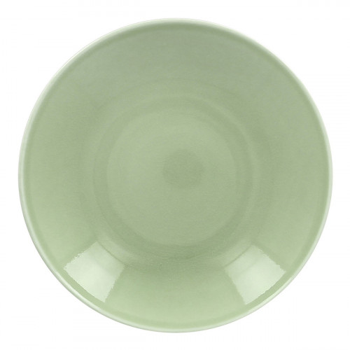 Assiette coupe creuse rond vert porcelaine vitrifiée Ø 29,9 cm Vintage Rak
