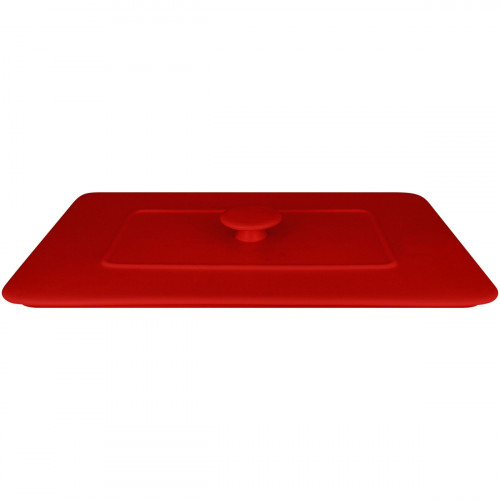 Couvercle pour terrine rectangulaire rouge porcelaine vitrifiée 32x22 cm Chefs Fusion Rak