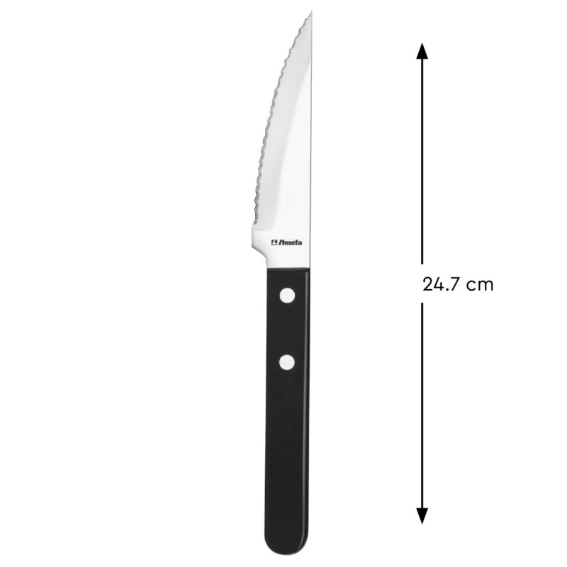 Couteau à steak noir 24,7 cm Amefa