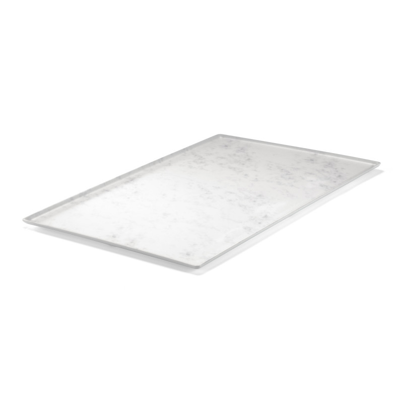 Plateau mélamine marbre blanc 60x40 cm Matt Platex