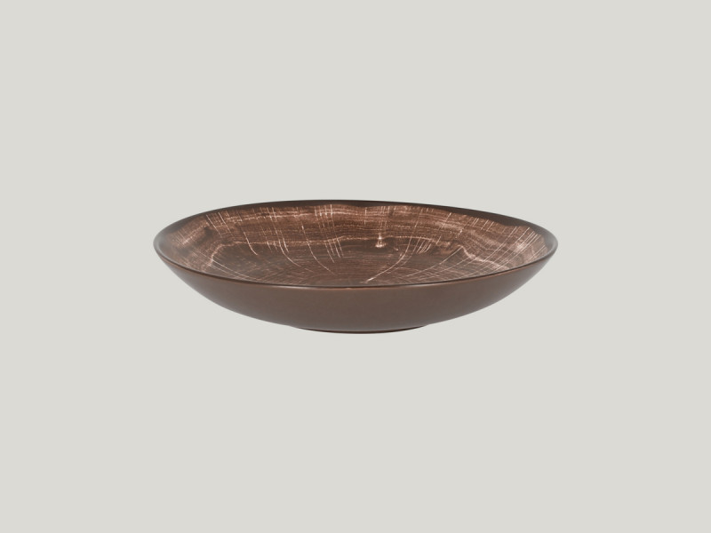 Assiette coupe creuse rond oak porcelaine vitrifiée Ø 23 cm Woodart Rak