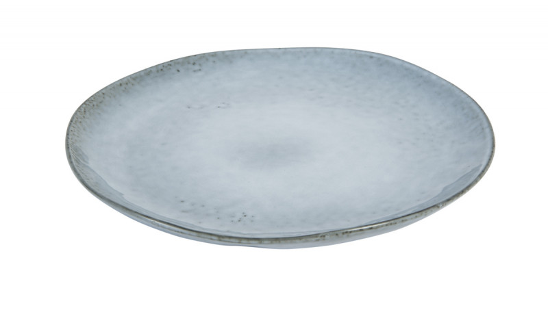 Assiette plate rond bleu grès émaillé Ø 28 cm Sky Pro.mundi