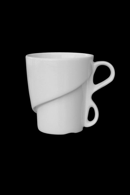 Mug rond blanc porcelaine vitrifiée 30 cl Ø 8,7 cm Delissea Rak