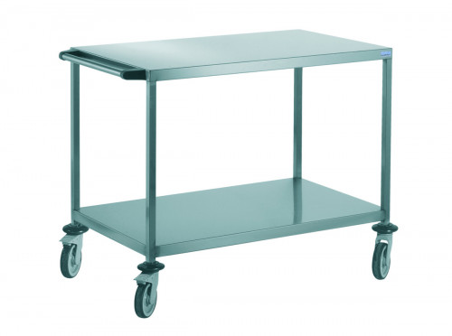Chariot de service 2 plateaux inox 2 niveaux 107x60x85 cm 100 kg Tournus