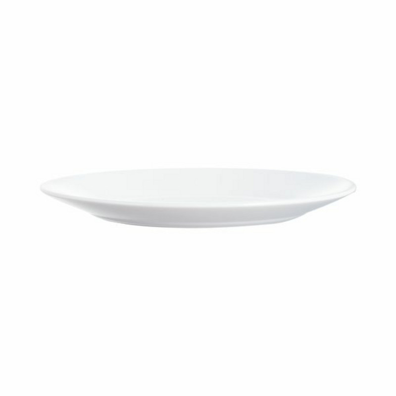 Assiette plate rond blanc verre opal Ø 22,5 cm Restaurant Blanc Arcoroc