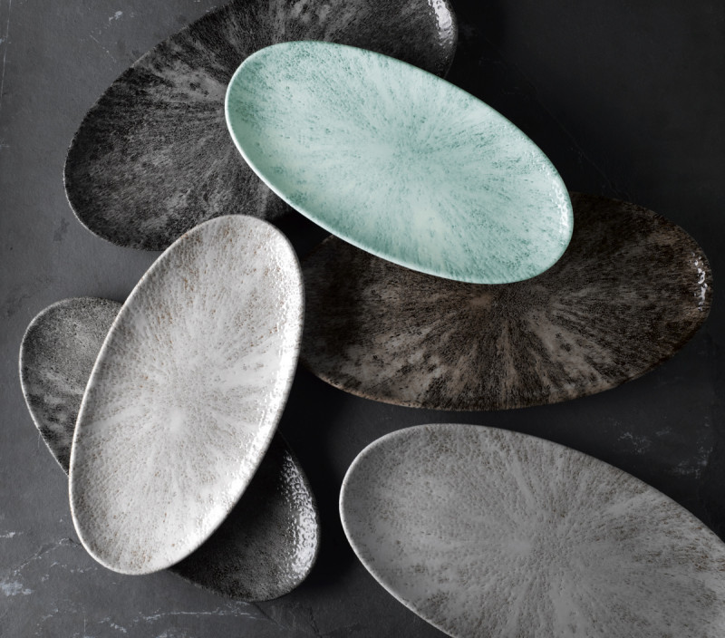 Assiette coupe creuse rond Aquamarine porcelaine vitrifiée Ø 24,8 cm Stone Aquamarine Churchill