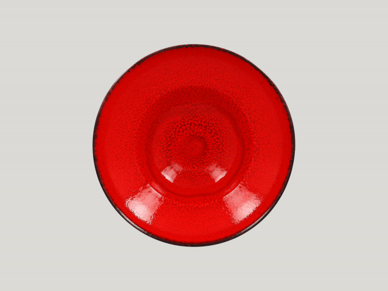 Assiette extra creuse rond rouge porcelaine vitrifiée Ø 26 cm Fire Rak