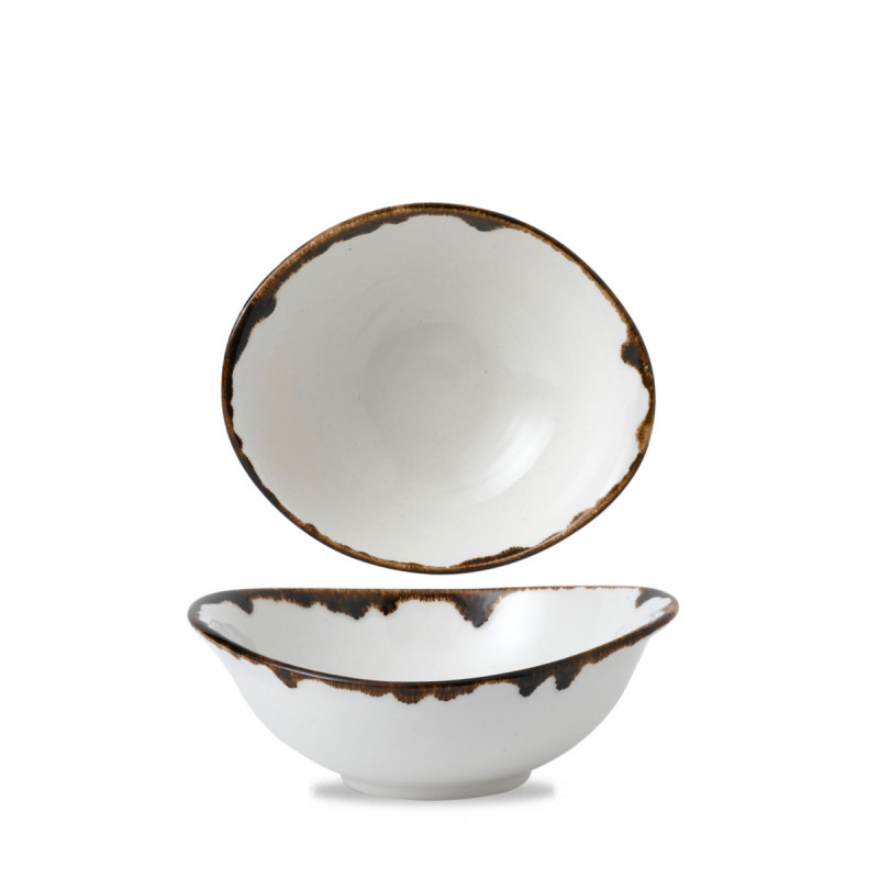 Bol à salade ovale blanc porcelaine vitrifiée 17,4 cm Harvest Dudson