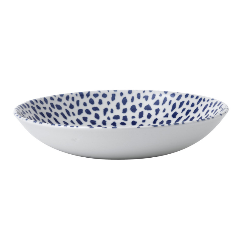 Assiette coupe creuse rond bleu porcelaine vitrifiée Ø 24,8 cm Terrazzo Dudson