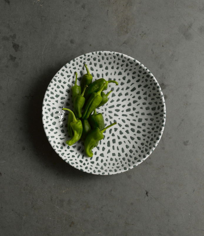 Assiette coupe creuse rond vert porcelaine vitrifiée Ø 18,2 cm Terrazzo Dudson