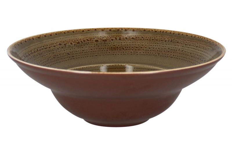 Assiette extra creuse rond brun porcelaine vitrifiée Ø 26,1 cm Twirl Rak
