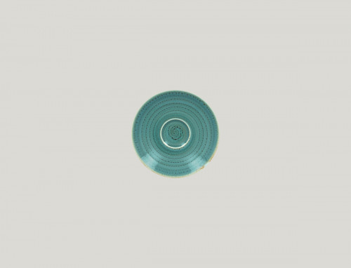 Sous tasse à espresso rond bleu porcelaine vitrifiée Ø 12,5 cm Twirl Rak