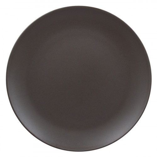 Assiette coupe plate rond brun porcelaine vitrifiée Ø 24 cm Genesis Rak