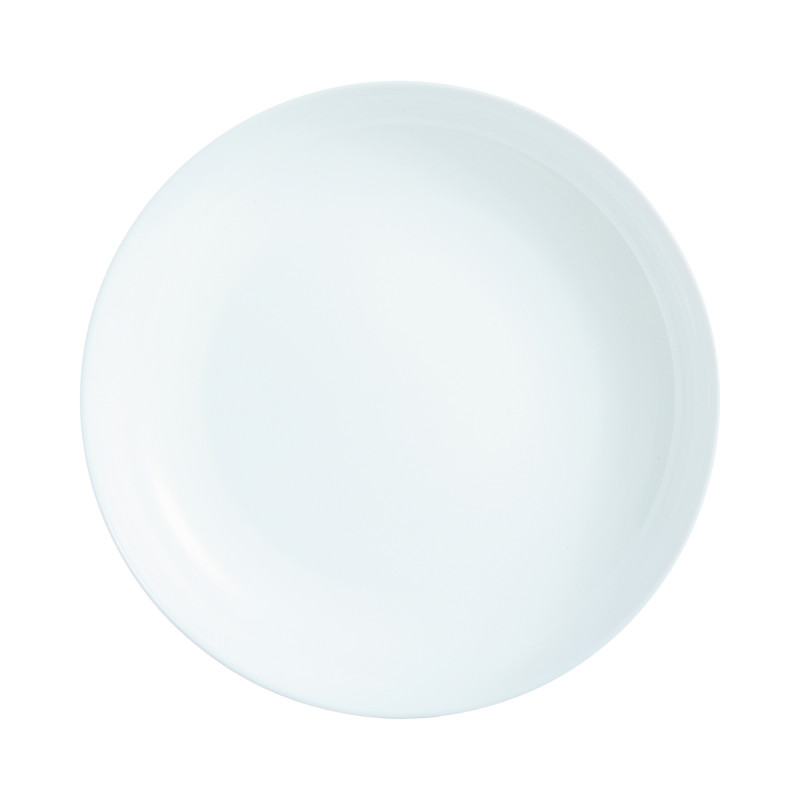 Assiette creuse rond blanc verre opal Ø 21 cm Evolutions Arcoroc