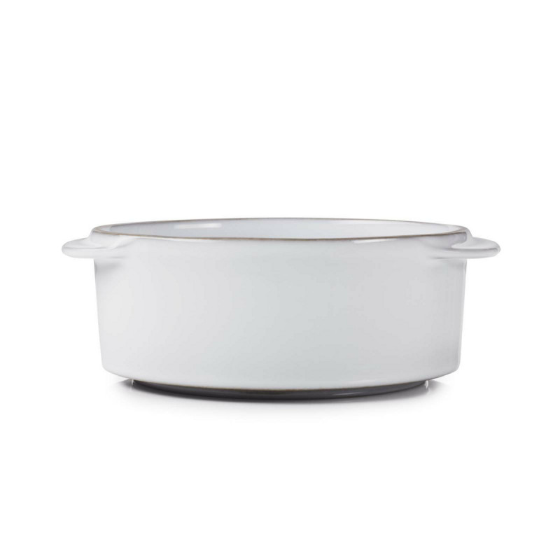 Cocotte sans couvercle rond blanc porcelaine culinaire Ø 12 cm Caractere Revol