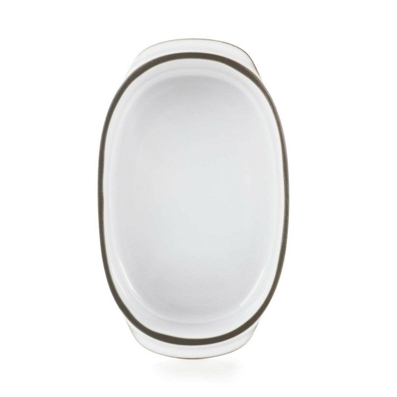 Plat ovale blanc porcelaine culinaire 16 cm Caractere Revol