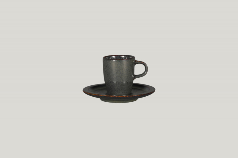 Tasse à expresso rond noir porcelaine 9 cl Ø 5,5 cm Rakstone Ease Rak