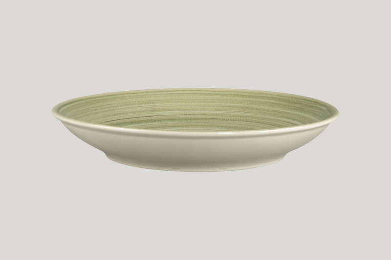 Assiette coupe creuse rond vert porcelaine Ø 28 cm Rakstone Spot Rak