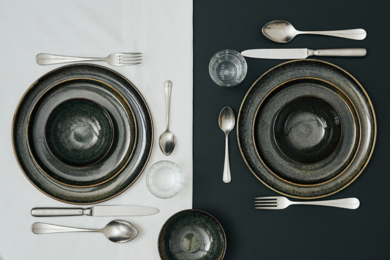 Assiette creuse rond gris grès émaillé Ø 19 cm Surface Serax