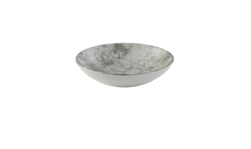 Assiette coupe creuse rond gris porcelaine vitrifiée Ø 18,2 cm Urban Dudson