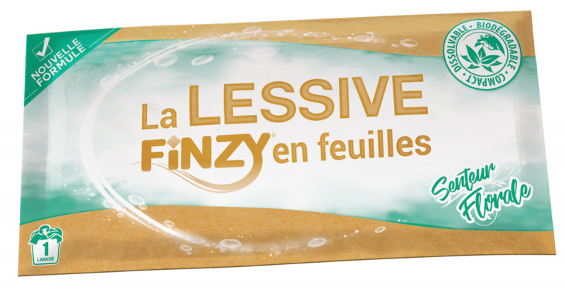 Lessive en feuille emballage individuel 40 doses Finzy - ECOTEL CAEN