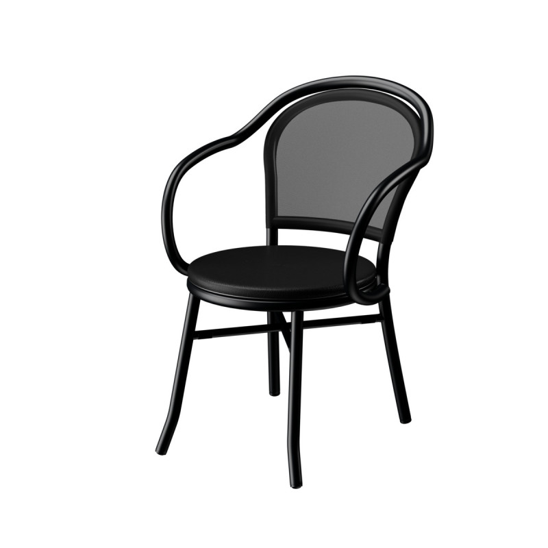 Fauteuil noir 80x58x60 cm Dauphine