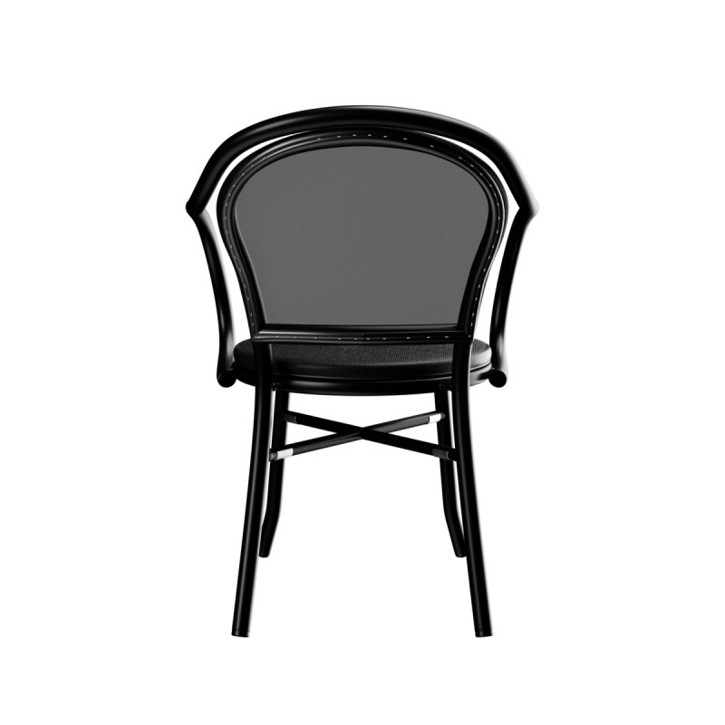 Fauteuil noir 80x58x60 cm Dauphine