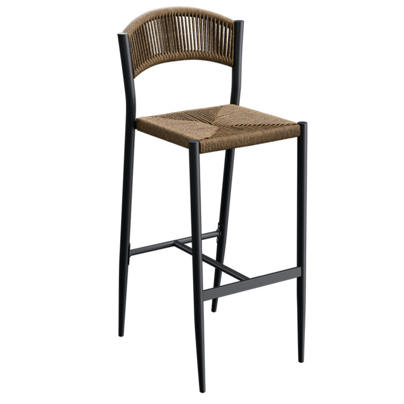 Tabouret de bar paille 104x46x58 cm Breda